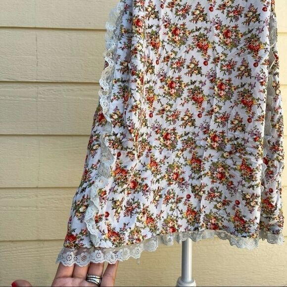 Anthropologie Staring at Stars Floral Strappy Mini Dress M Coquette Cottagecore - Picture 4 of 9